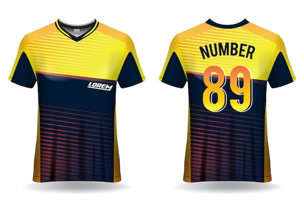 Plantilla de camiseta de fútbol camiseta deportiva
