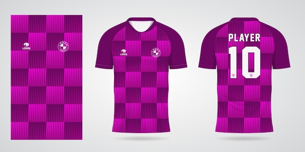 Plantilla de camiseta de fútbol de deportes morados