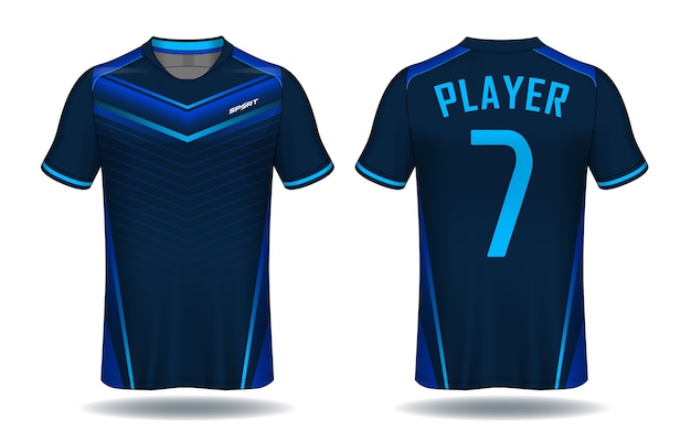 Plantilla de camiseta de fútbol.Diseño de camiseta deportiva.
