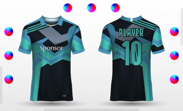 plantilla de camiseta de fútbol vectorial diseño de camiseta deportiva color del cielo