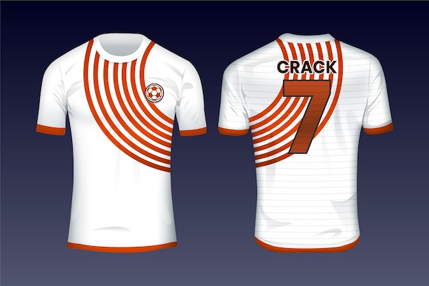 Plantilla de camiseta de fútbol