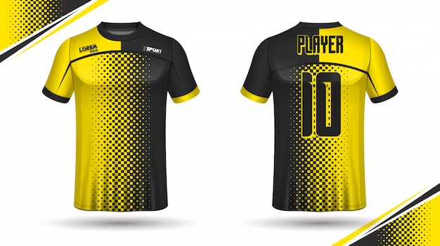 Plantilla de camiseta de fútbol