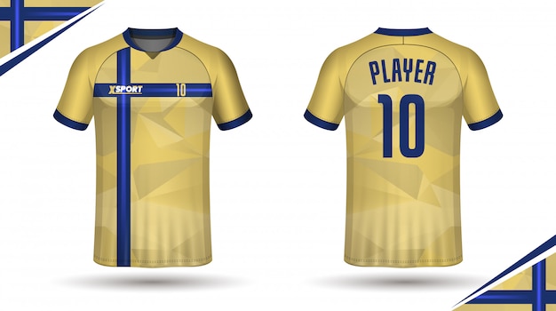 Plantilla de camiseta de fútbol