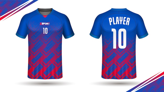 Plantilla de camiseta de fútbol