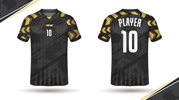 Plantilla de camiseta de fútbol