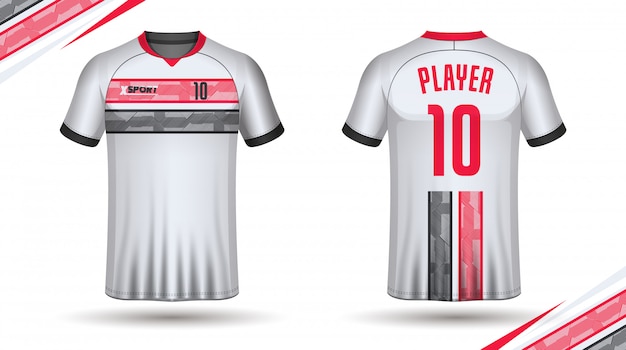 Plantilla de camiseta de fútbol