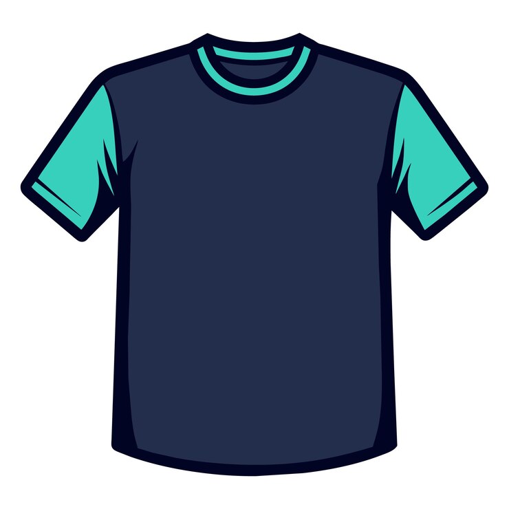 Vector plantilla de camiseta multicolor drifit azul o negra