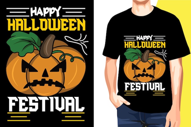 Plantilla de camiseta simple de halloween