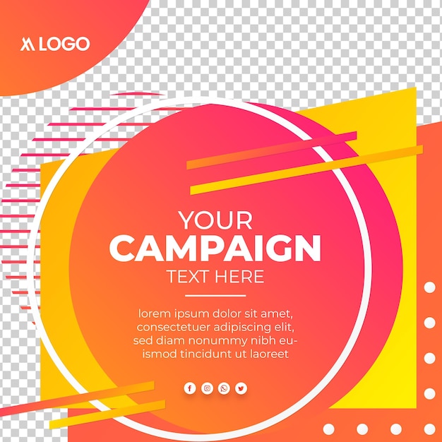 plantilla de campaña moderna
