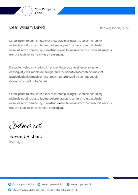 Plantilla de carta de solicitud para una empresa de diseño gráfico