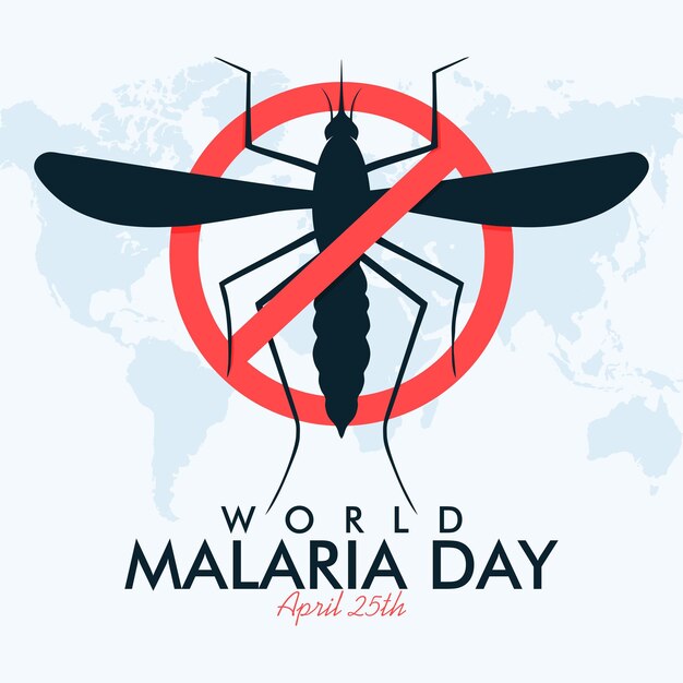 Vector plantilla de cartel del día mundial de la malaria