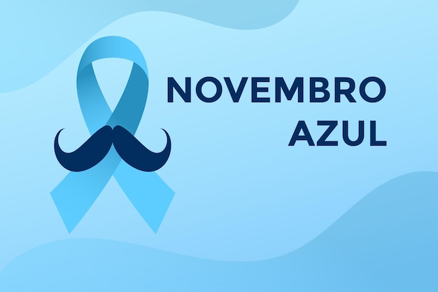 Vector plantilla de cartel y fondo realista de noviembre azul y azul de noviembre vector gratis