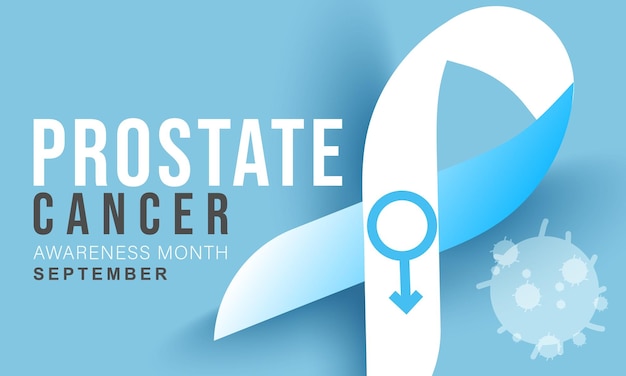 Plantilla de cartel de tarjeta de banner de fondo de mes de concientización sobre el cáncer de próstata ilustración vectorial