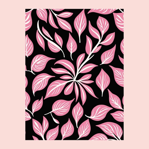 Plantilla de cartel vectorial de patrón floral Moderno EPS de mediados de siglo Archivo vectorial imprimible Descargar archivo