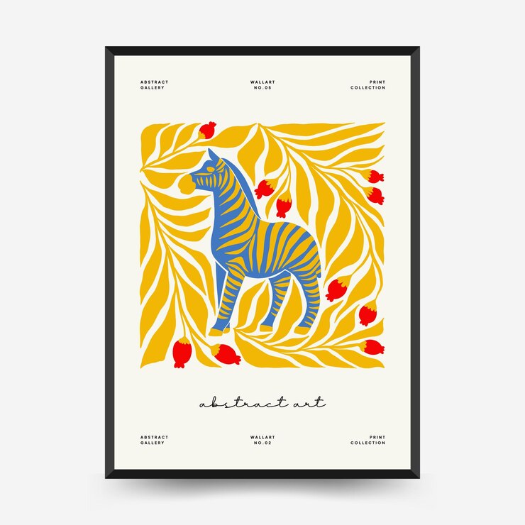 Vector plantilla de carteles de arte abstracto. moderno estilo minimalista de matisse.