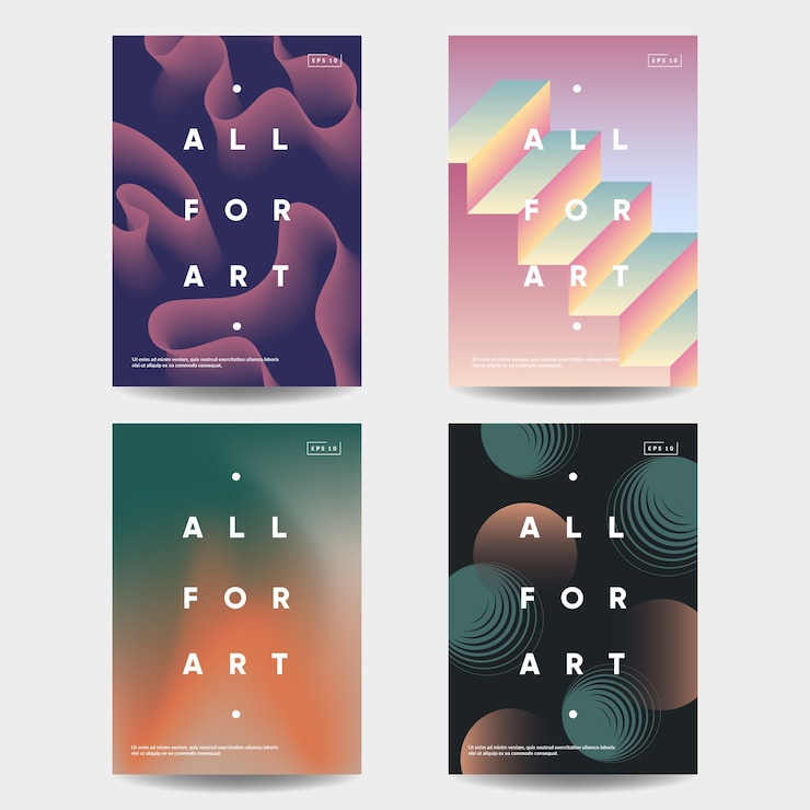 Vector plantilla de carteles modernos