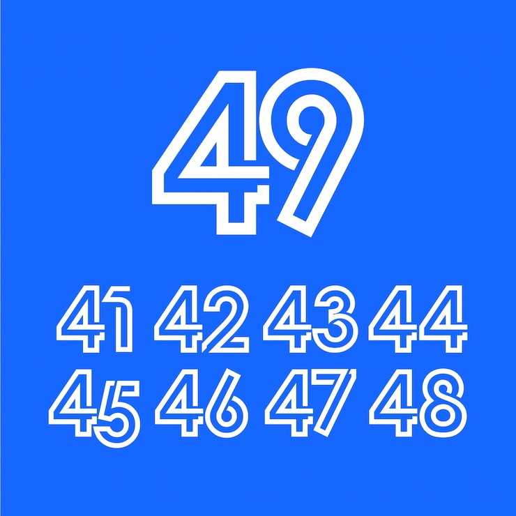 Vector plantilla de celebración de aniversario de 49 años