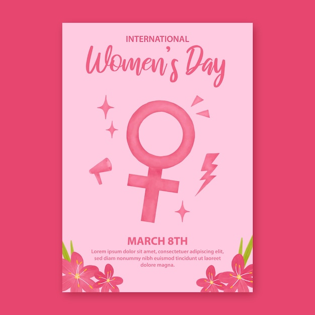 Plantilla de celebración de carteles del día internacional de la mujer
