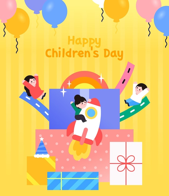 plantilla de celebración del día de los niños de mayo