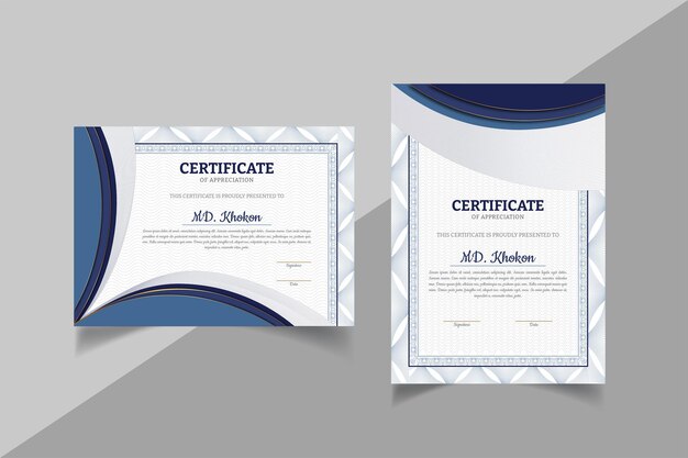 Plantilla de certificado creativo