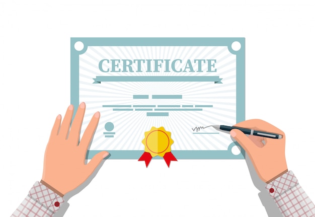 Vector plantilla de certificado diploma o acreditación