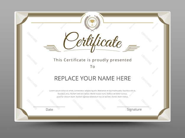 Plantilla de certificado de diploma