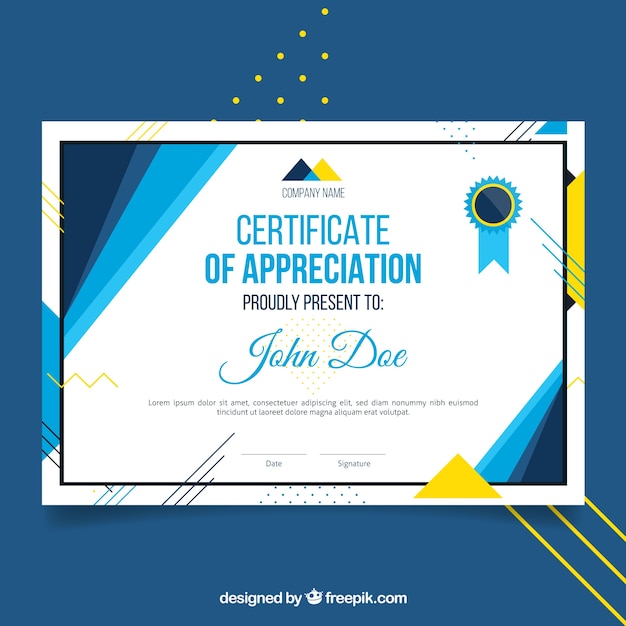 la plantilla de certificado de diseño de material de vectores