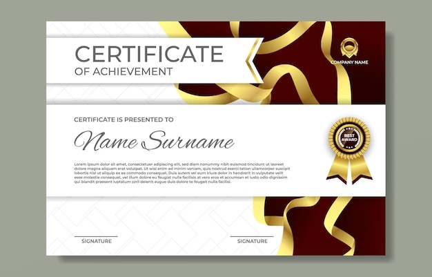 Plantilla de certificado de educación profesional