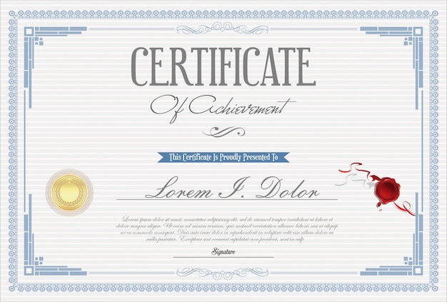 plantilla de certificado elegante
