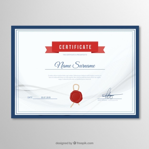 Plantilla de certificado elegante