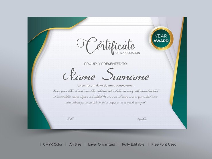 plantilla de certificado imprimible