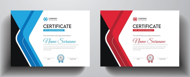 Vector plantilla de certificado limpia y simple