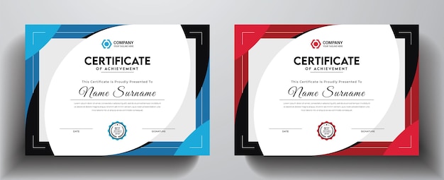 Vector plantilla de certificado limpia y simple