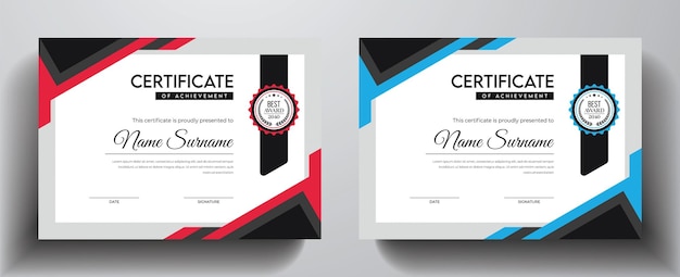 Vector plantilla de certificado limpia y simple