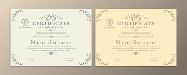 Plantilla de certificado de logro