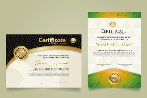 Plantilla de certificado moderna