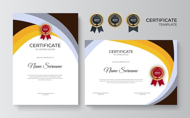 Plantilla de certificado moderna