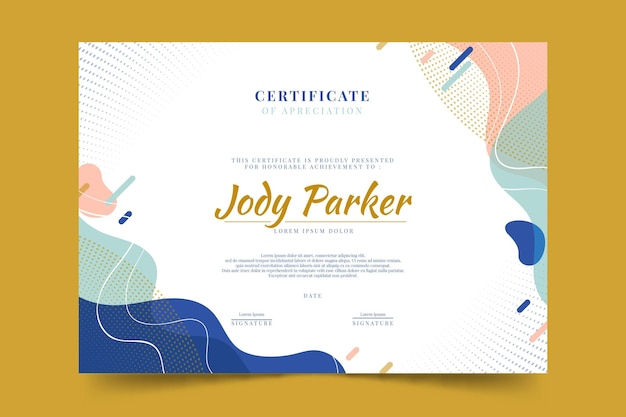 Plantilla de certificado moderna