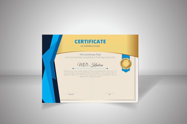 Plantilla de certificado moderna