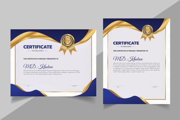 Plantilla de certificado moderna