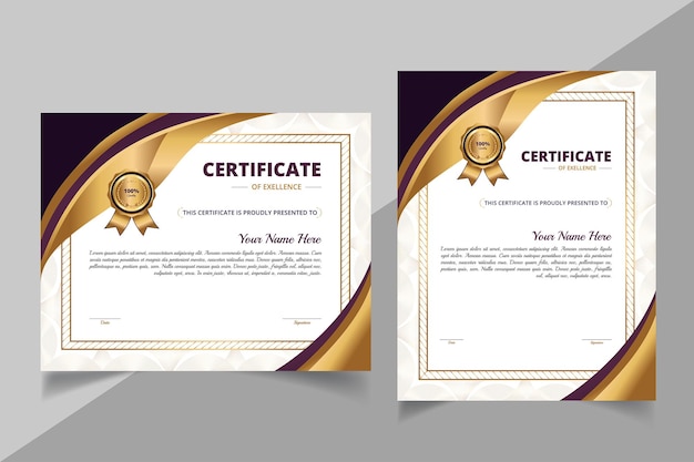Plantilla de certificado moderno