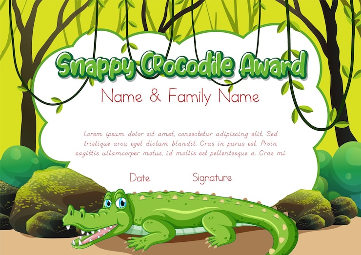 Vector plantilla de certificado para niños con diseño personalizable con play