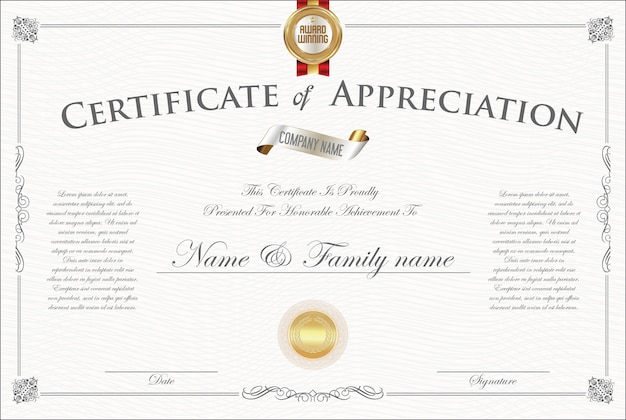 plantilla de certificado o diploma
