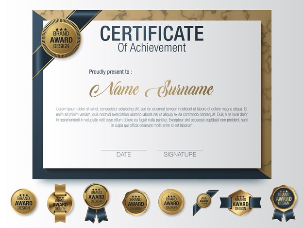 Plantilla de certificado profesional multipropósito