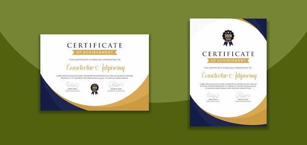 Plantilla de certificado simple y moderno para seminarios web de educación corporativa en línea de negocios