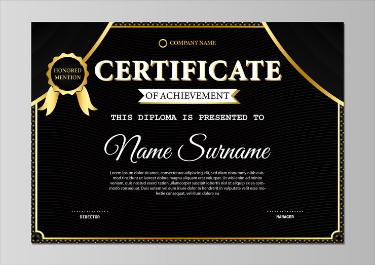plantilla de certificado de vector moderno