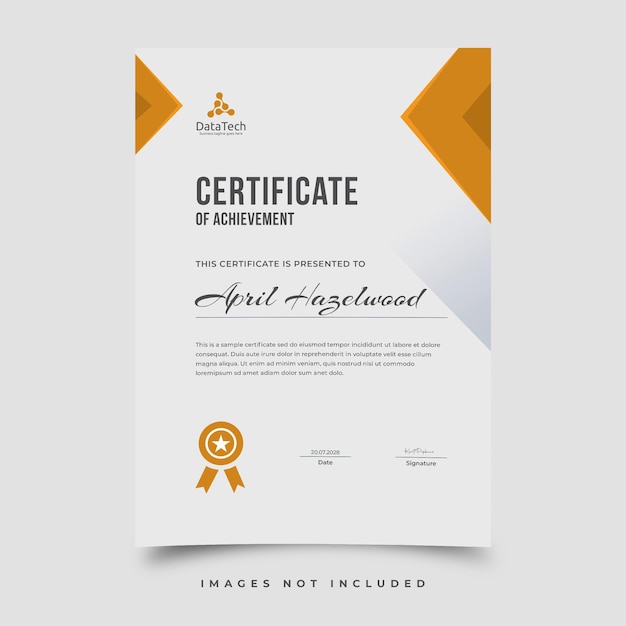plantilla de certificado de vector