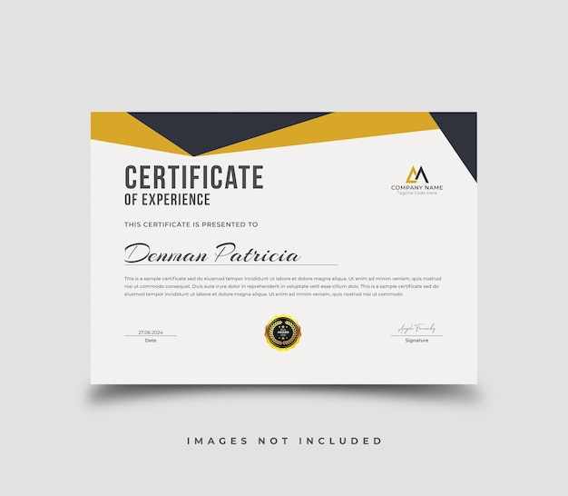 plantilla de certificado de vector