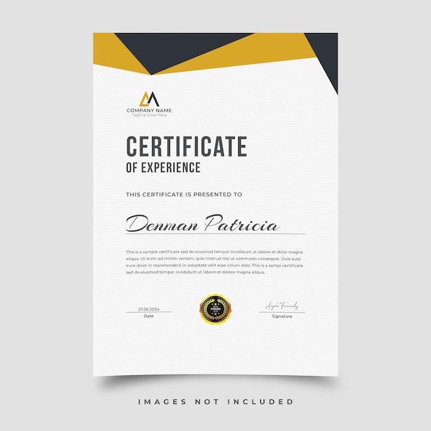 plantilla de certificado de vector