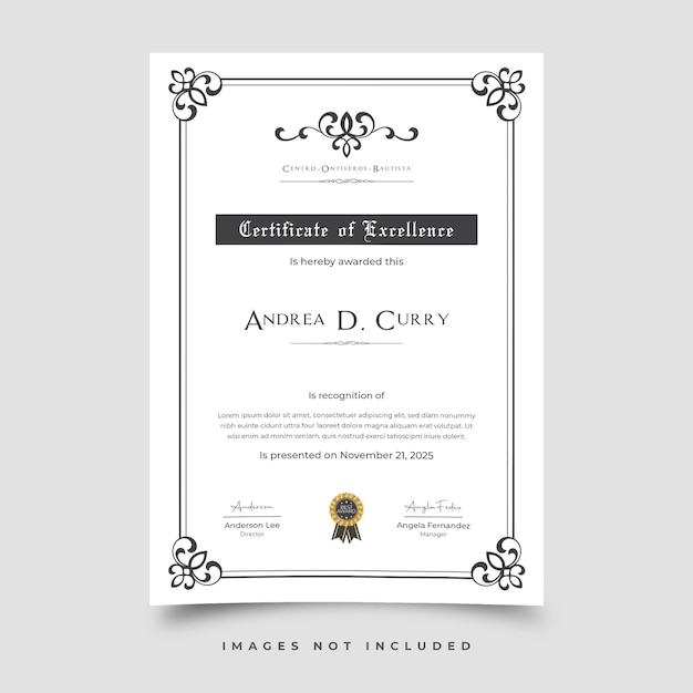 plantilla de certificado de vector